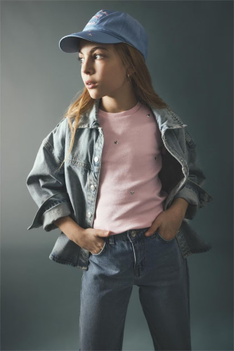 Resim Defacto Kız Çocuk Jean Ceket H2229A8/NM29