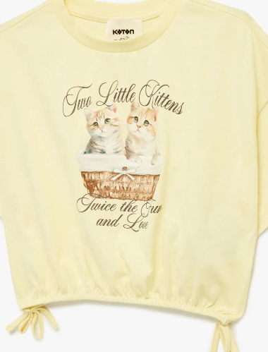 Resim Koton Kız Çocuk T-shirt 6SKG10050AK