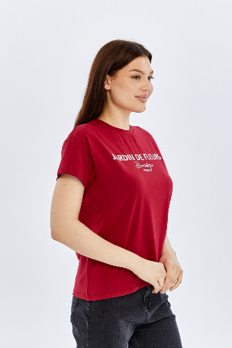 Resim Viole&More Kadın T-Shirt Yk20 Jardın De Flerus Baskılı