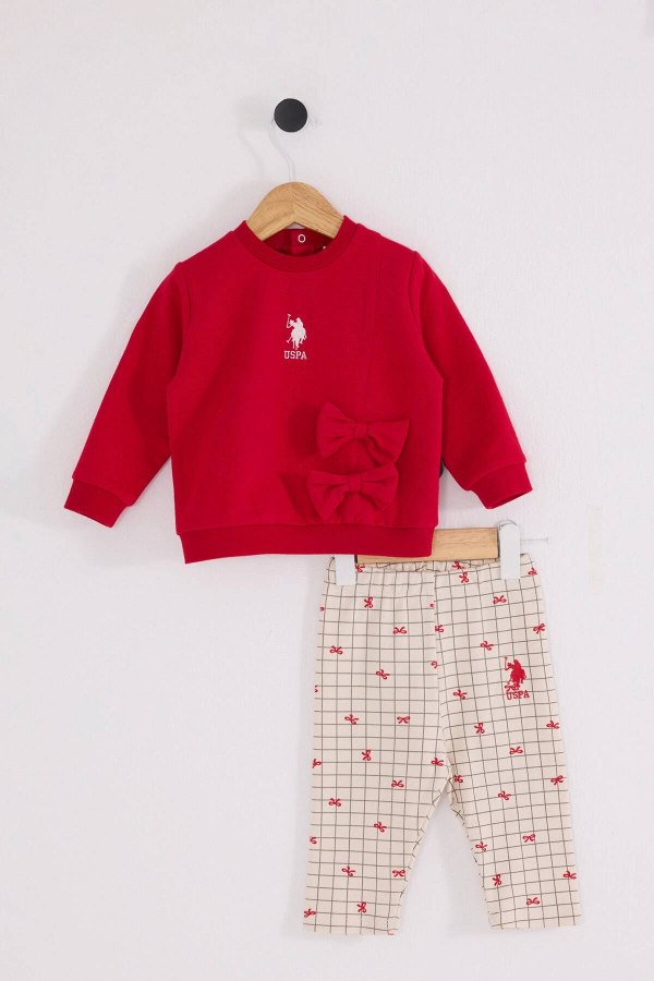 Resim U.S. Polo Assn Kids Kız Bebek Sweat Takım USB2727
