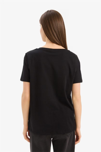 Resim Defacto Kadın T-shirt W9578AZ/BK81