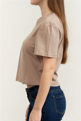 Resim Guess Athleisure  Kadın  T-shirt V6GI04K2965-A10L Arıanna Ss Cn Boxy T-Shırt