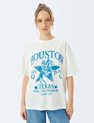 Resim Koton Kadın T-shirt 5SAL10114IK