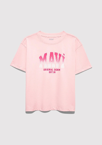 Resim Mavi Kız Çocuk T-shirt M7610386-71007