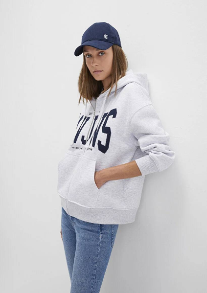 Resim Mavi Logo Baskılı Kadın Sweat M1S10421-80196