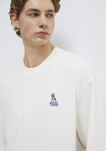 Resim Mavi Erkek T-shirt M0613178-70057