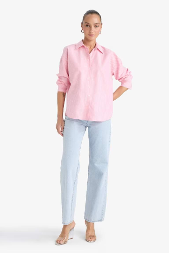 Resim Defacto Kadın Uzun Kol Gömlek D4512AX/PN623