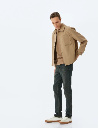 Resim Koton Brad Slim Erkek Jean Pantolon 5Sam40053Id