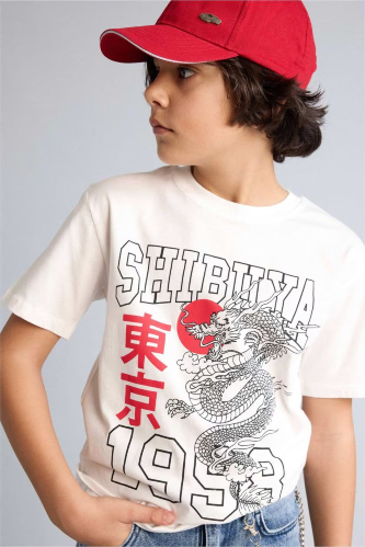 Resim Defacto Erkek Çocuk T-shirt H4418A8/ER78