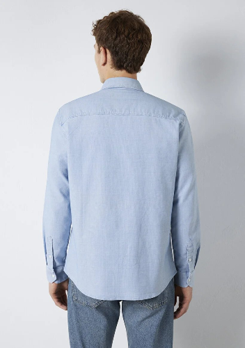 Resim Mavi Erkek Uzun Kol Gömlek M0211852-91407