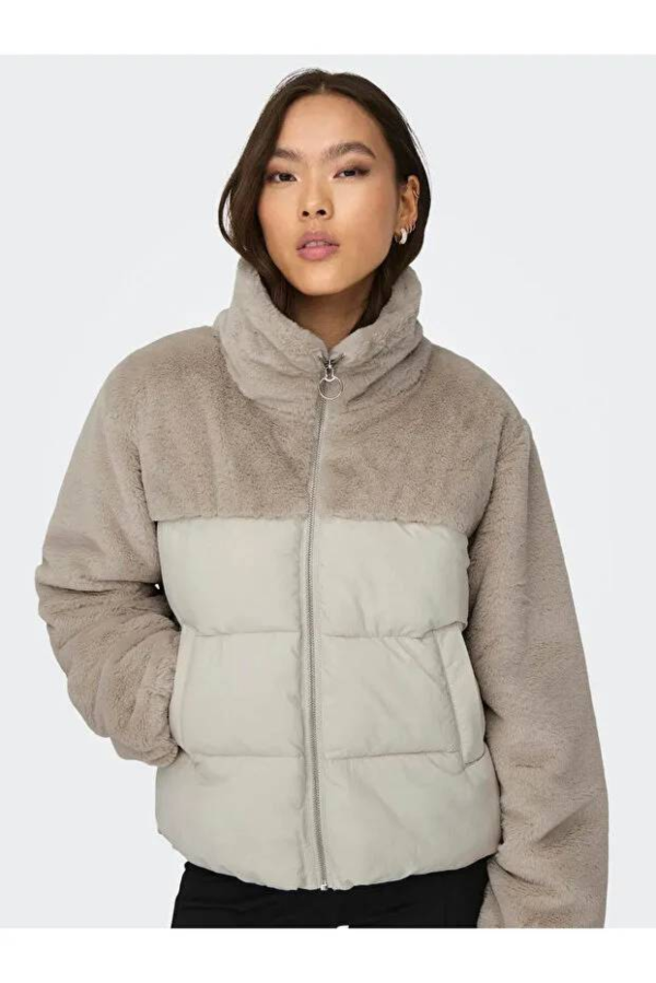 Resim Only Onlwanja Fur Puffer Mix Jacket Noos Otw Kadın Mont 15292945