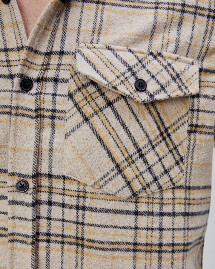 Resim Paul&More Çift Cep Kapaklı Erkek Gömlek 8055-3