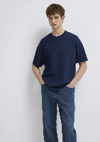 Resim Mavi Erkek T-shirt M0613113-82318