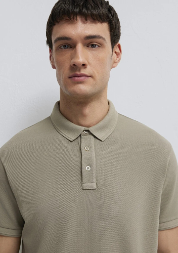 Resim Mavi Polo Yaka Erkek T-shirt M0613151-70360