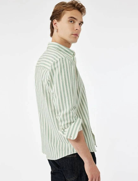 Resim Koton Erkek Uzun Kol Gömlek 6WAM60104HW