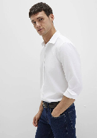 Resim Mavi Uzun Kol Erkek Gömlek M0211673-85310