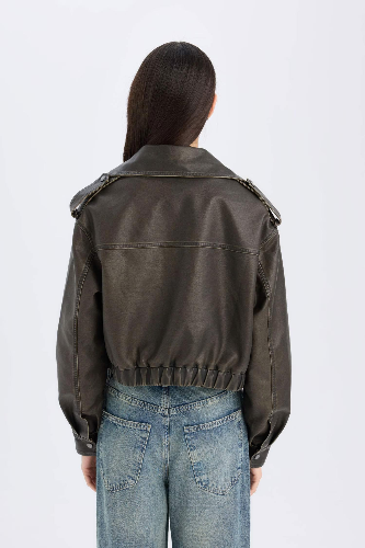 Resim Defacto Kadın Deri Mont D5754AX/KH461