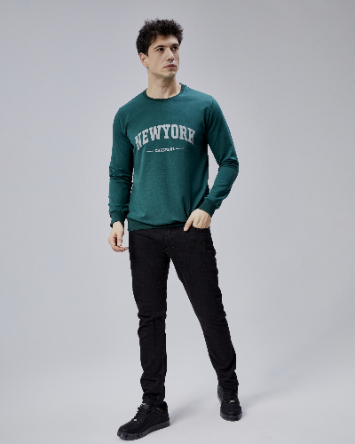 Resim Paul&More Erkek Sweat New York Baskı 0 Yaka 2 İp