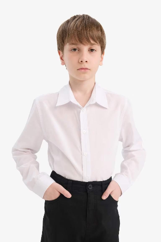 Resim Defacto Erkek Çocuk Uzun Kol Gömlek Y1302A6/WT36