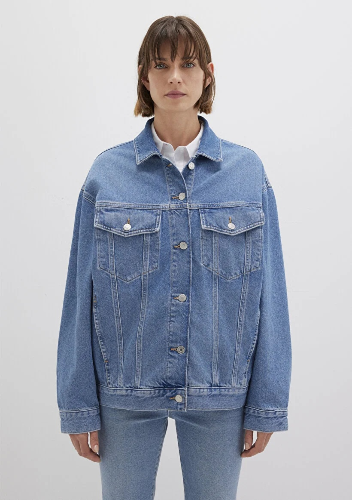 Resim Mavi Luna Mid Kadın Jean Ceket M1110177-90545