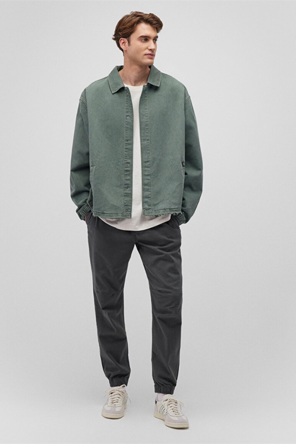 Resim Mavi Beli Lastikli Erkek Kanvas Pantolon M000169-71598