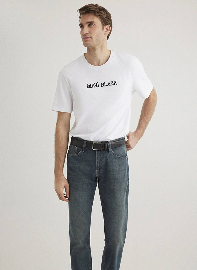 Resim Mavi  Erkek T-Shirt M0612527-620