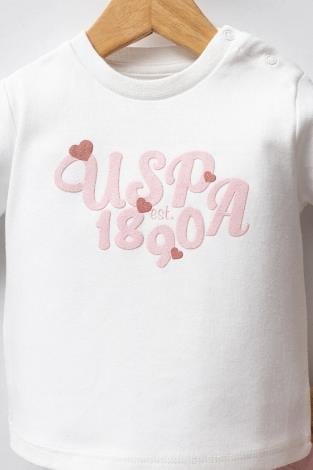 Resim U.S. Polo Assn Bebek Kız Bebek Sweat Takım USB2712