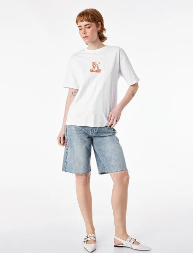 Resim Koton Kadın T-shirt 6SAL10661IK