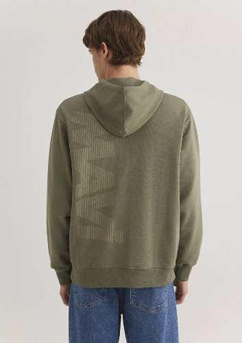 Resim Mavi Kapüşonlu Mavi Baskılı Erkek Sweat M0611317-71546