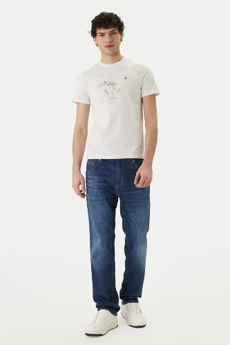 Resim Guess  Erkek  T-shirt M6GI11K2992-G011 Cn Ss Trıangle Hd Multıcolor T