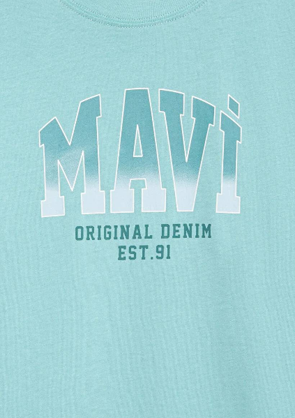 Resim Mavi Jenerik Kız Çocuk T-Shirt M7610386-71748