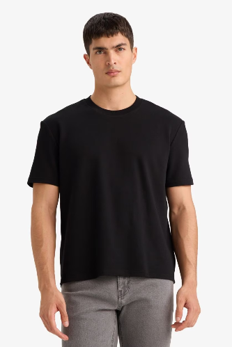 Resim Defacto Erkek T-shirt D7912AX/BK81