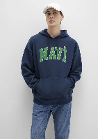 Resim Mavi Baskılı Erkek Sweat M067149-29743