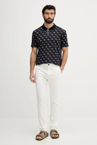 Resim Guess  Erkek  T-shirt M6GP04K3073-FBDB Ss All Over 4G Jacqaurd Polo