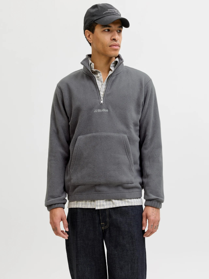 Resim Jack & Jones Jjesoho Half Zıp Fleece Sn Erkek Sweat 12279680