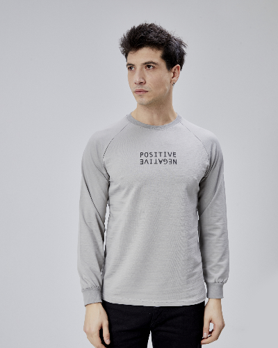 Resim Paul&More Erkek Sweat Pozitif Baskı Reglan Kol Bürümcük