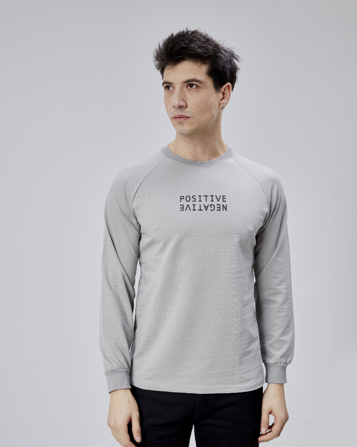 Resim Paul&More Erkek Sweat Pozitif Baskı Reglan Kol Bürümcük