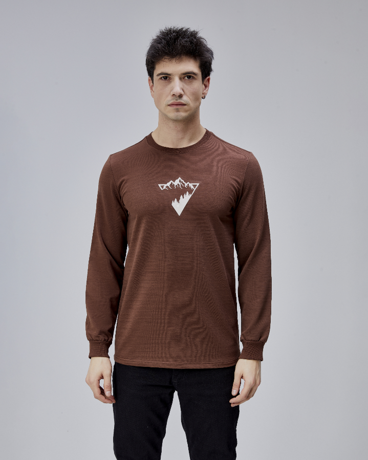 Resim Paul&More Erkek Sweat Manzara Baskı O Yaka