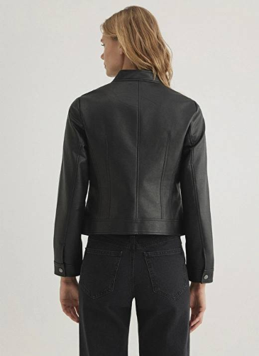 Resim Mavi Dik Yaka Kadın Ceket M1110598-900