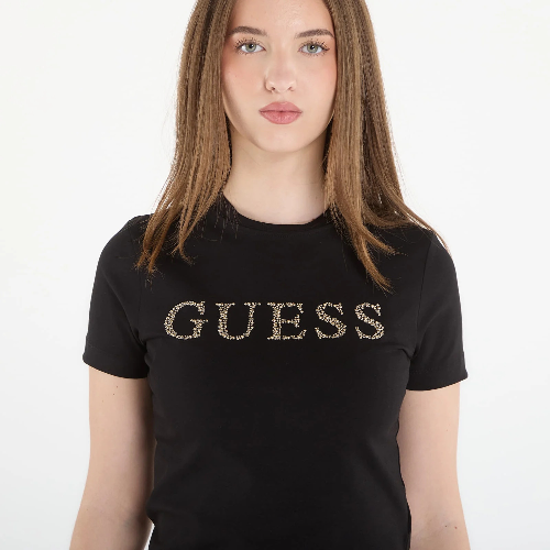 Resim Guess Athleisure  Kadın  T-shirt V6RI20J1314-JBLK Octavıa Rn Ss T-Shırt