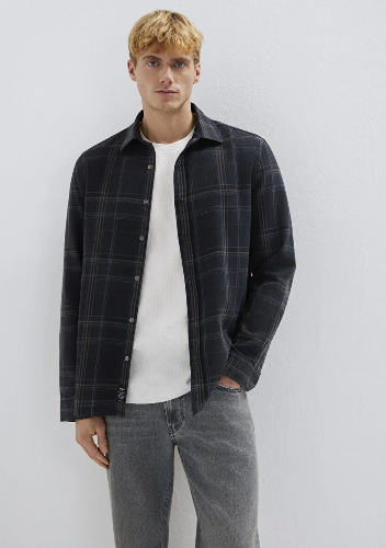 Resim Mavi Erkek Uzun Kol Gömlek M0210806-91469