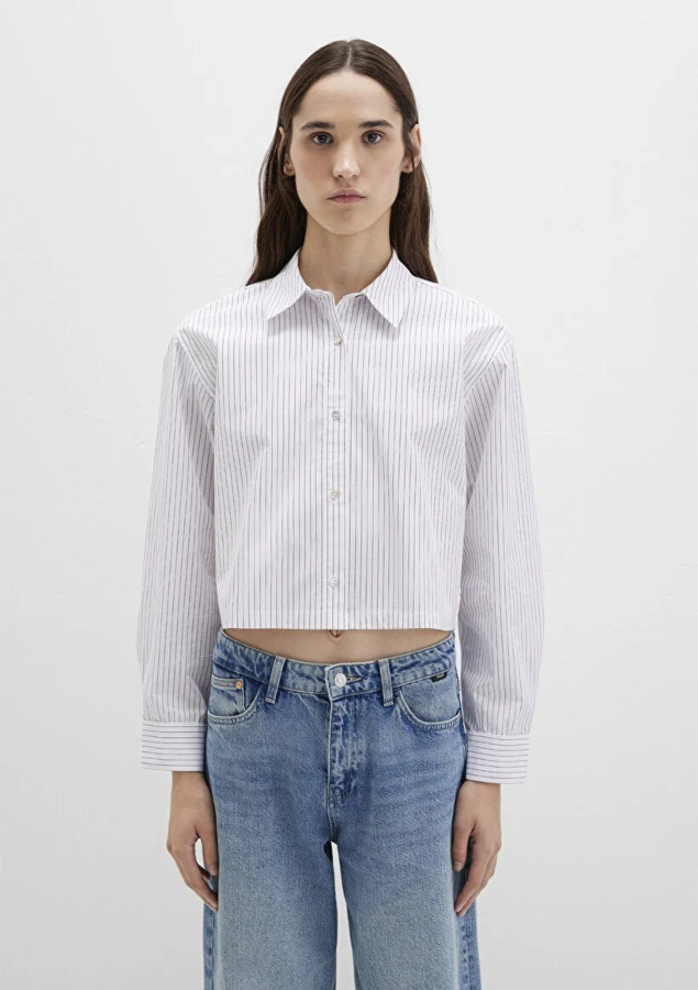 Resim Mavi Kadın Uzun Kol Gömlek M1211297-88614