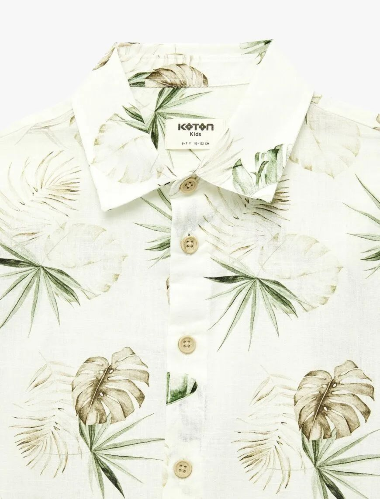 Resim Koton Erkek Çocuk Kısa Kol Gömlek 6SKB60037TW