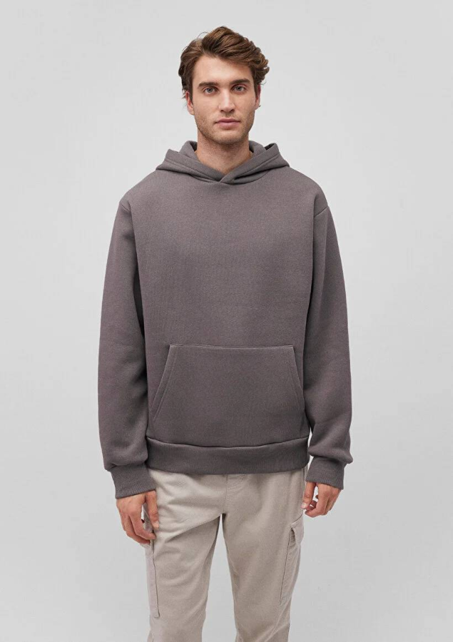 Resim Mavi Kapüşonlu Erkek Sweatshirt M0S10275-70096