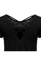 Resim Only Onlbera Back Lace Up S/S Top Jrs Noos Kadın T-shirt 15368588