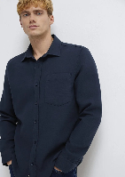 Resim Mavi Erkek Uzun Kol Gömlek M0211898-86623