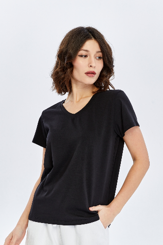 Resim Viole&More Kadın T-Shirt Yk18 V Yaka