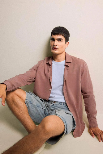 Resim Defacto Erkek Uzun Kol Gömlek B2907AX/BR496