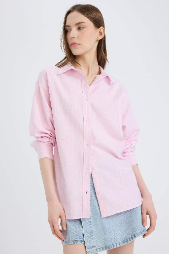 Resim Defacto Kadın Uzun Kol Gömlek D4015AX/PN367