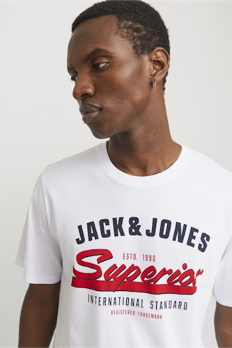 Resim Jack & Jones Jjelogo Tee Ss O-Neck 2 Col Ss25 Sn Erkek T-shirt 12268267